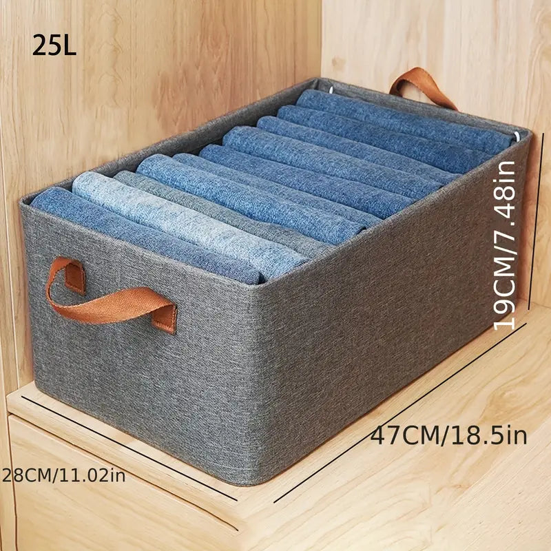 Collapsible Storage Bins Linen Fabric for Shelves Closet Basket Organizer  Bin